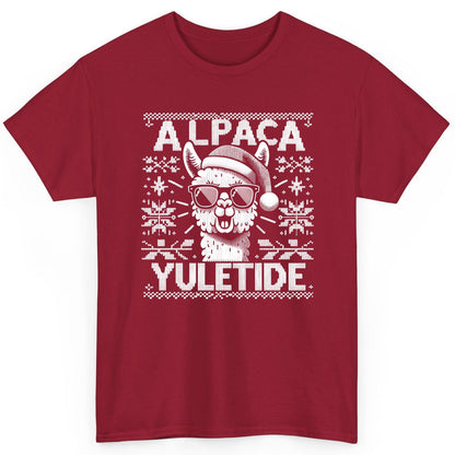 ALPACA Yuletide Funny Lovers T-Shirt - product mockup - Cardinal Red