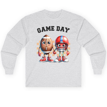 Game Day american football Long Sleeve Tee Ash product mockup