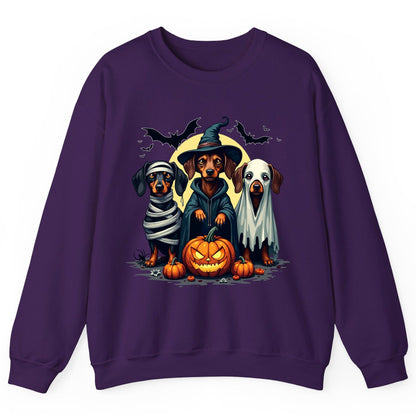 Dachshund Halloween Costumes dachshunds Sweatshirt Purple product mockup