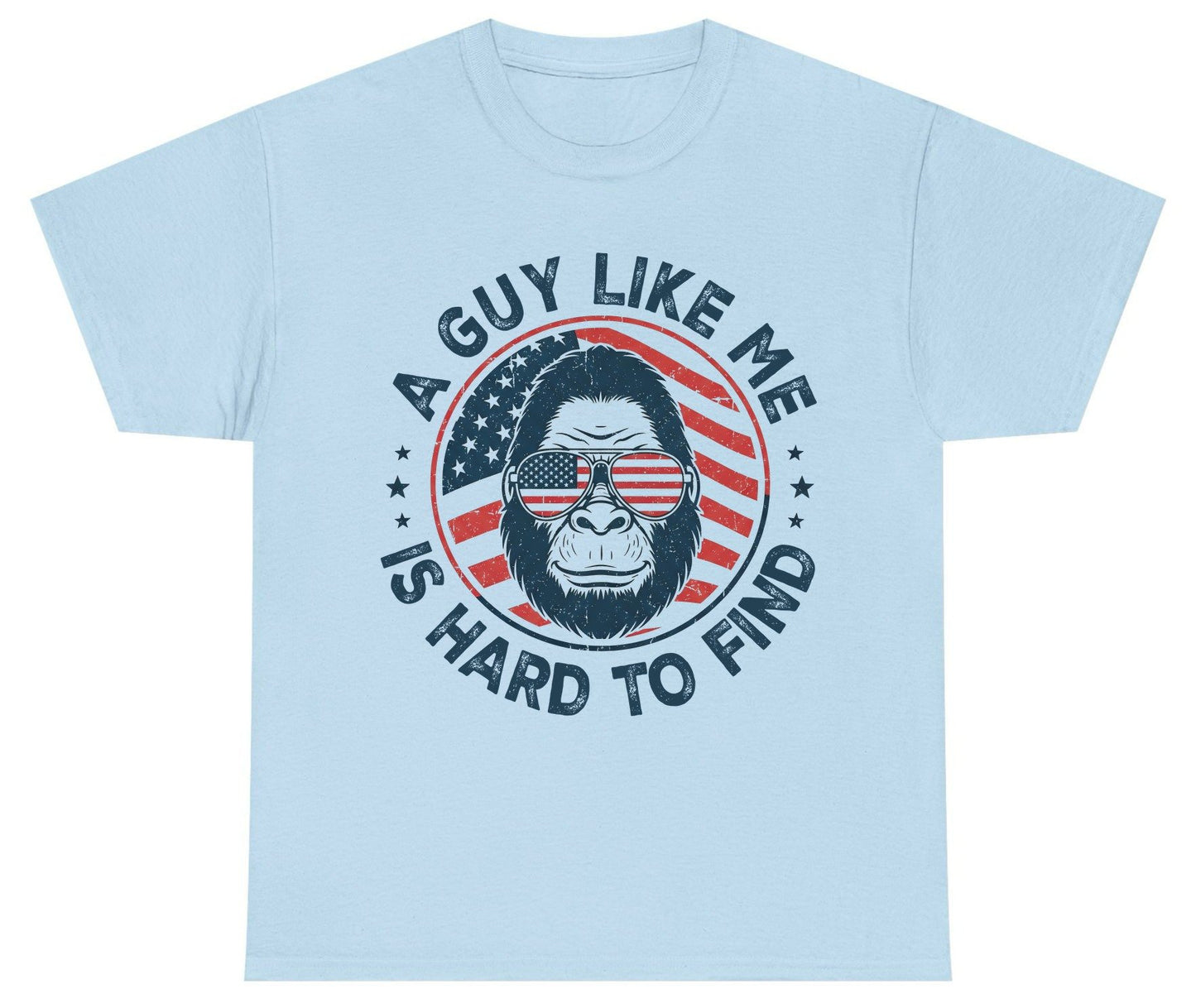 A Guy Like Me Is Hard to Find patriotic bigfoot Youth T-Shirt Light Blue product mockup