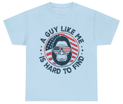 A Guy Like Me Is Hard to Find patriotic bigfoot Youth T-Shirt Light Blue product mockup