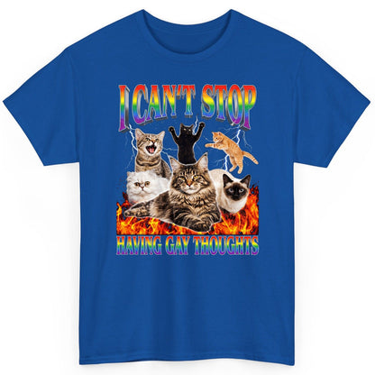 I Can't Stop Having Gay Thoughts cats T-Shirt Royal product mockup