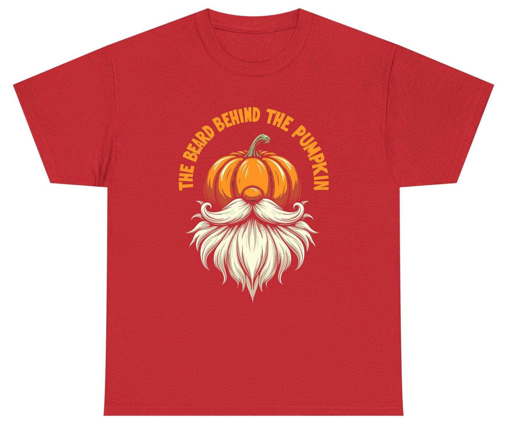 The Beard Behind the Pumpkin Halloween gnome Youth T-Shirt Red product mockup