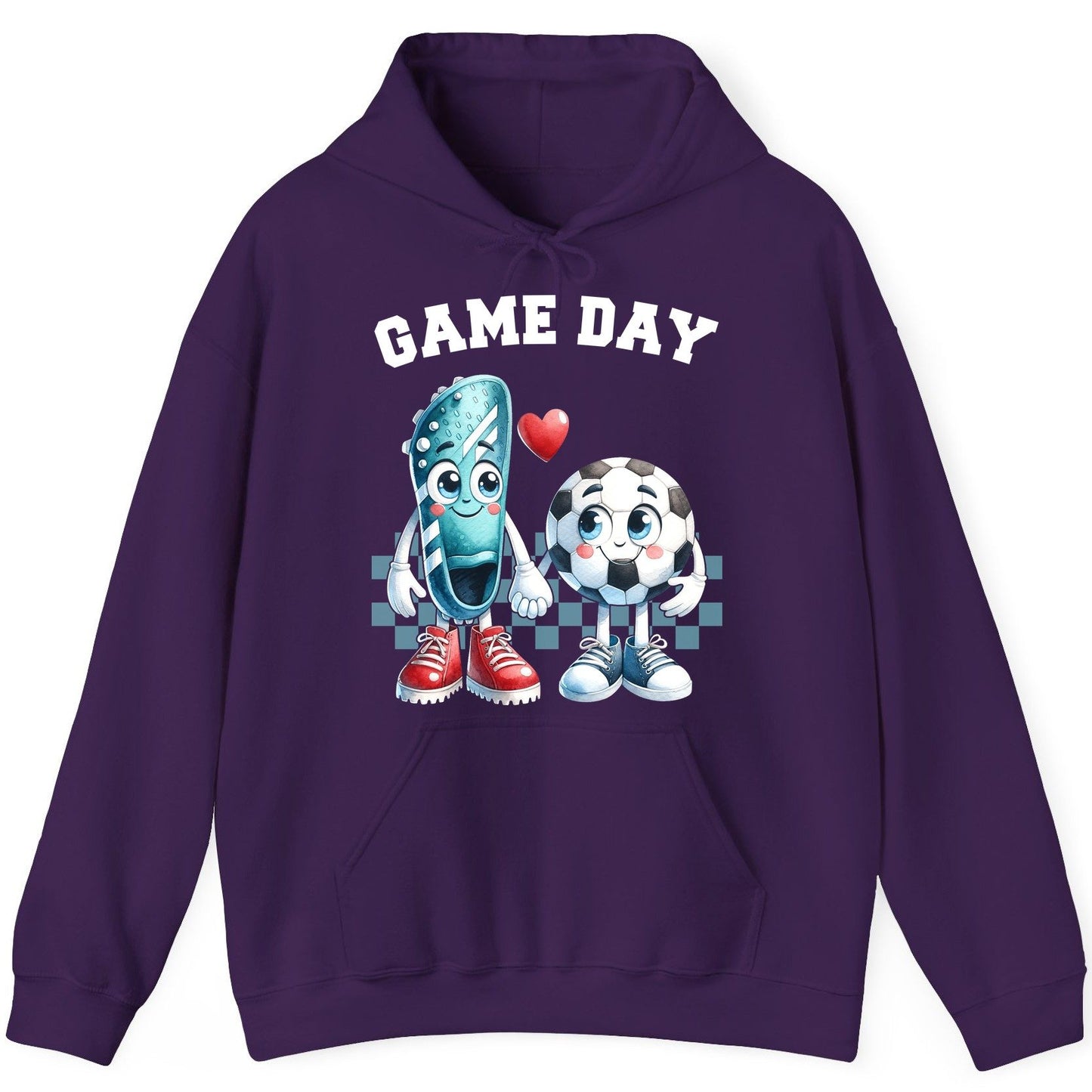 Game Day soccer Hoodie Purple product mockup