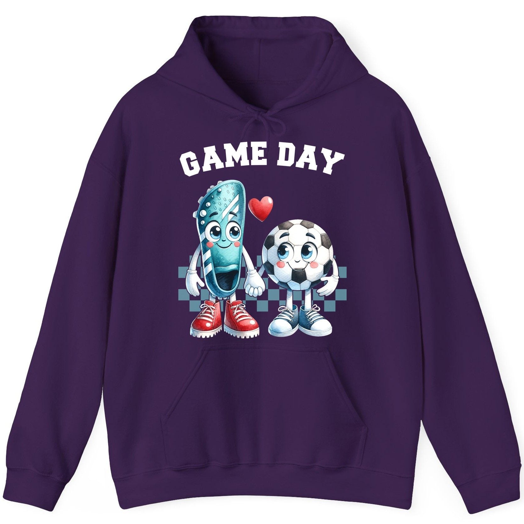 Game Day soccer Hoodie Purple product mockup