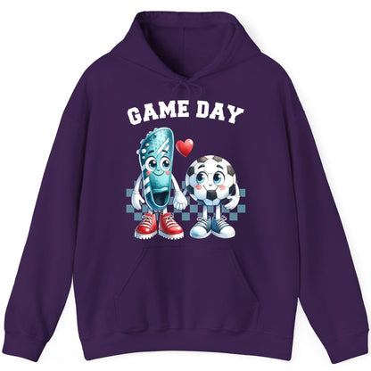 Game Day soccer Hoodie Purple product mockup