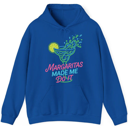 Margaritas Made Me Do It Funny Margarita Cocktail Hoodie - product mockup - Royal