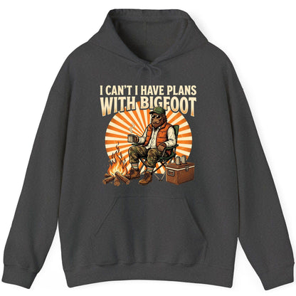 I Can't I Have Plans with Bigfoot bigfoot Hoodie Dark Heather product mockup
