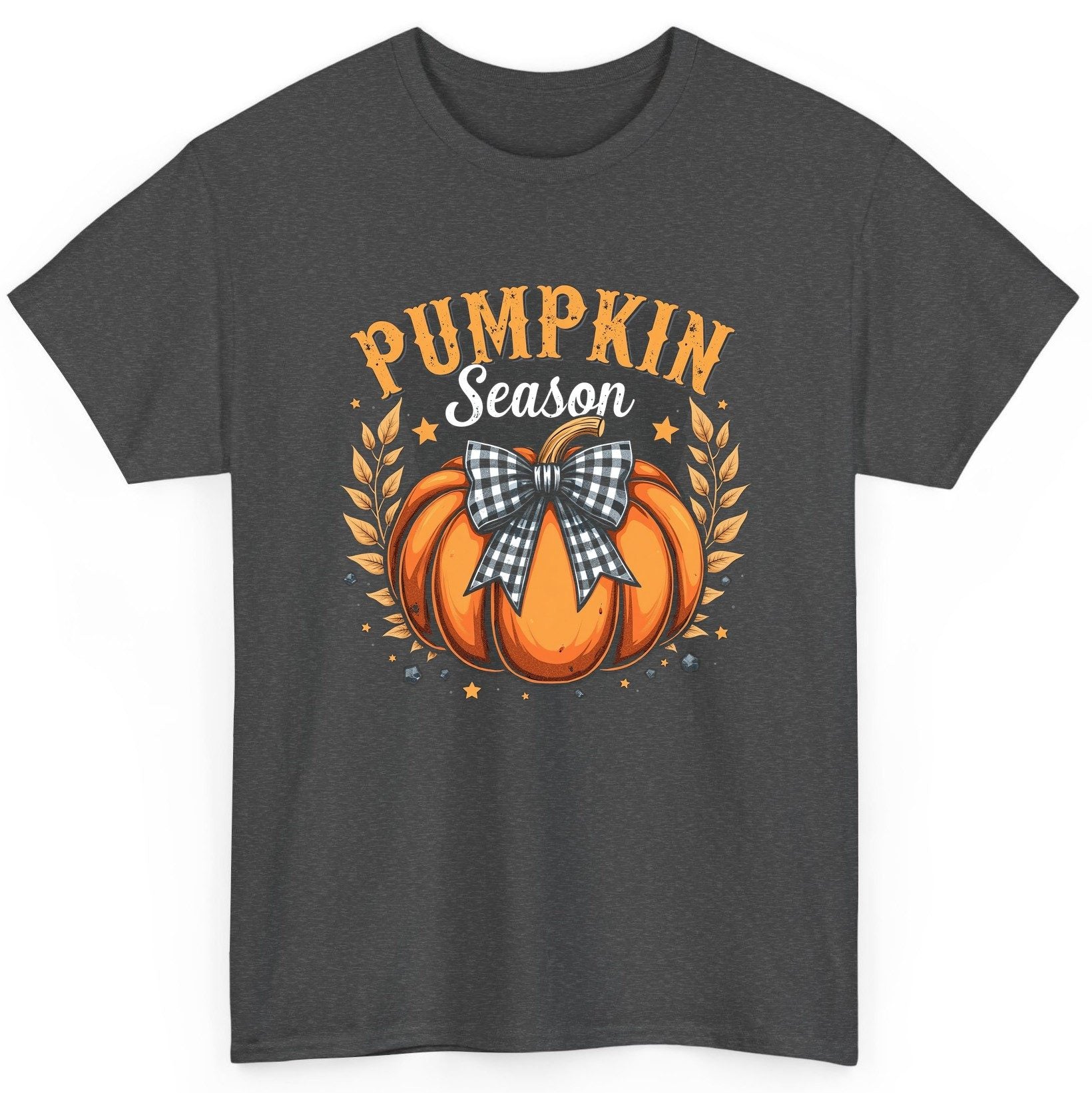 Pumpkin Season fall T-Shirt Dark Heather product mockup