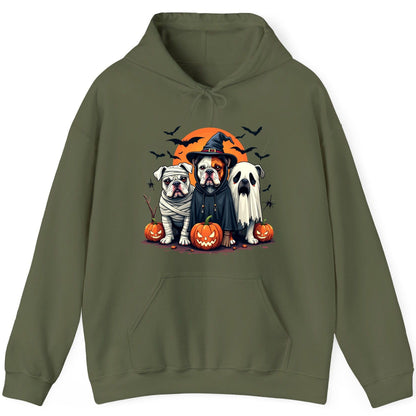 Halloween Bulldogs Costumes Halloween bulldogs Hoodie Military Green product mockup