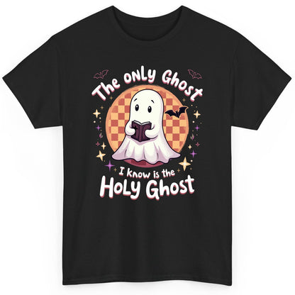The Only Ghost I Know Is the Holy Ghost christian Halloween T-Shirt Black product mockup
