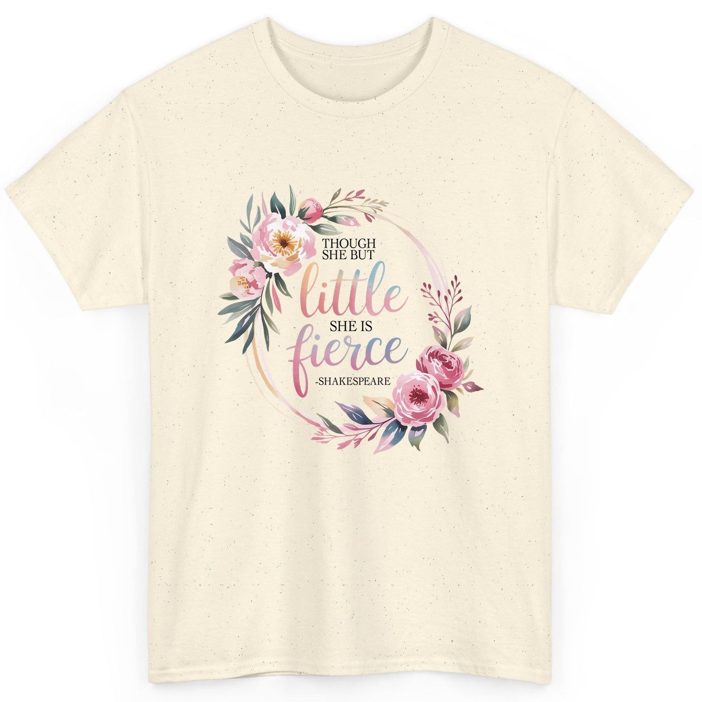 Little Fierce feminine empowerment T-Shirt Natural product mockup