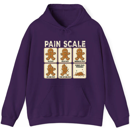 Pain Scale gingerbread man pain scale Hoodie Purple product mockup