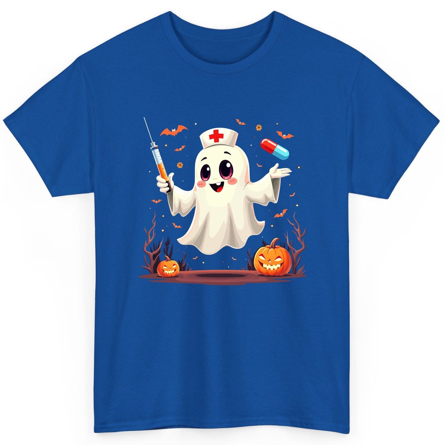 Cute Ghost Nurse Halloween ghost nurse T-Shirt Royal product mockup