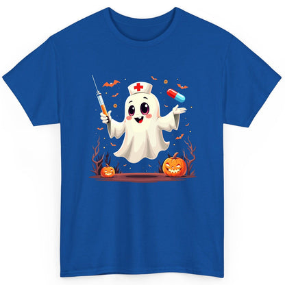 Cute Ghost Nurse Halloween ghost nurse T-Shirt Royal product mockup