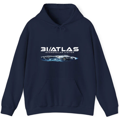 31 Atlas Interstellar Visitor sci-fi spaceship Hoodie Navy product mockup