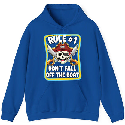 Rule 1 Don't Fall Off the Boat pirate Hoodie Royal product mockup