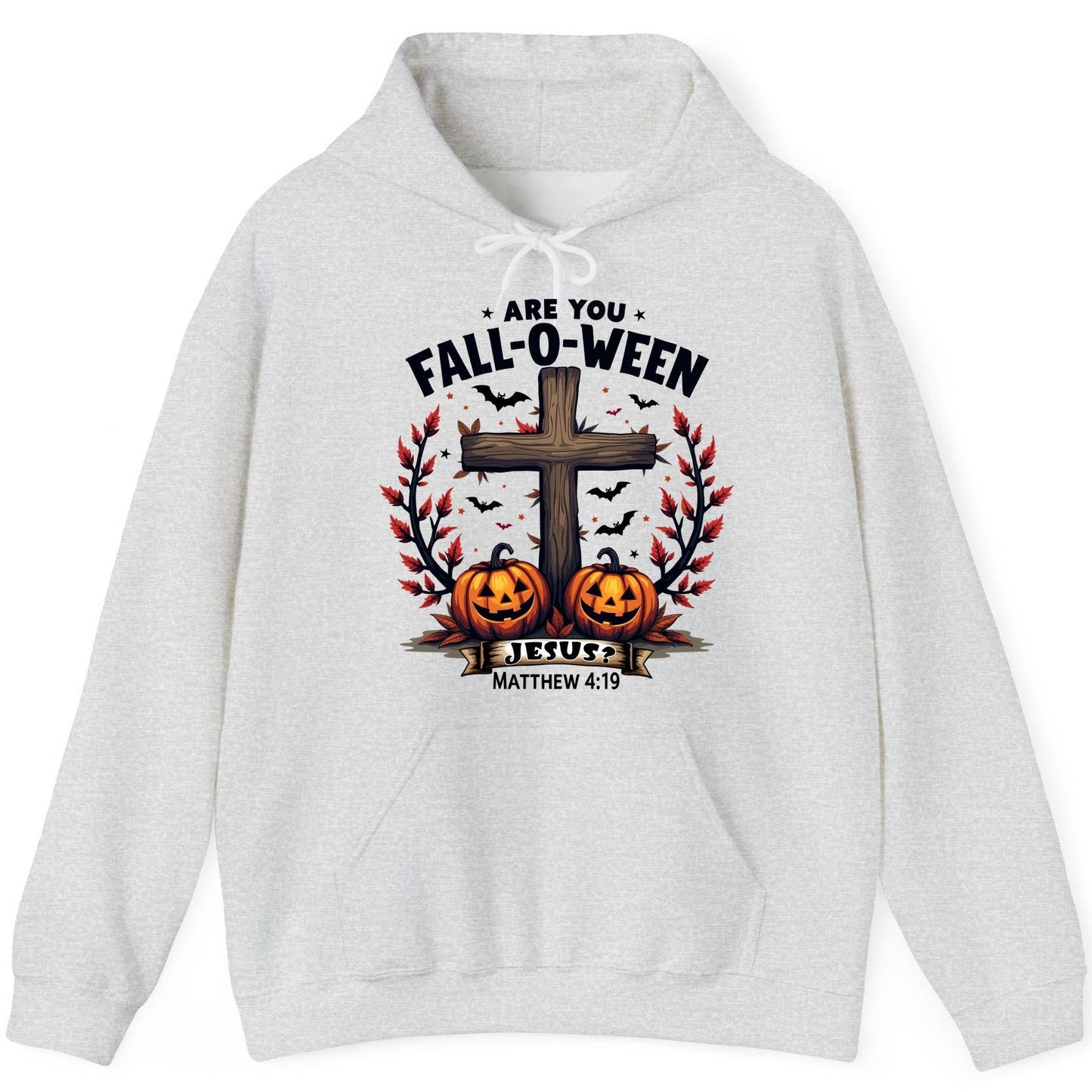 Are You Fall-O-Ween Jesus? christian Halloween Hoodie Ash product mockup