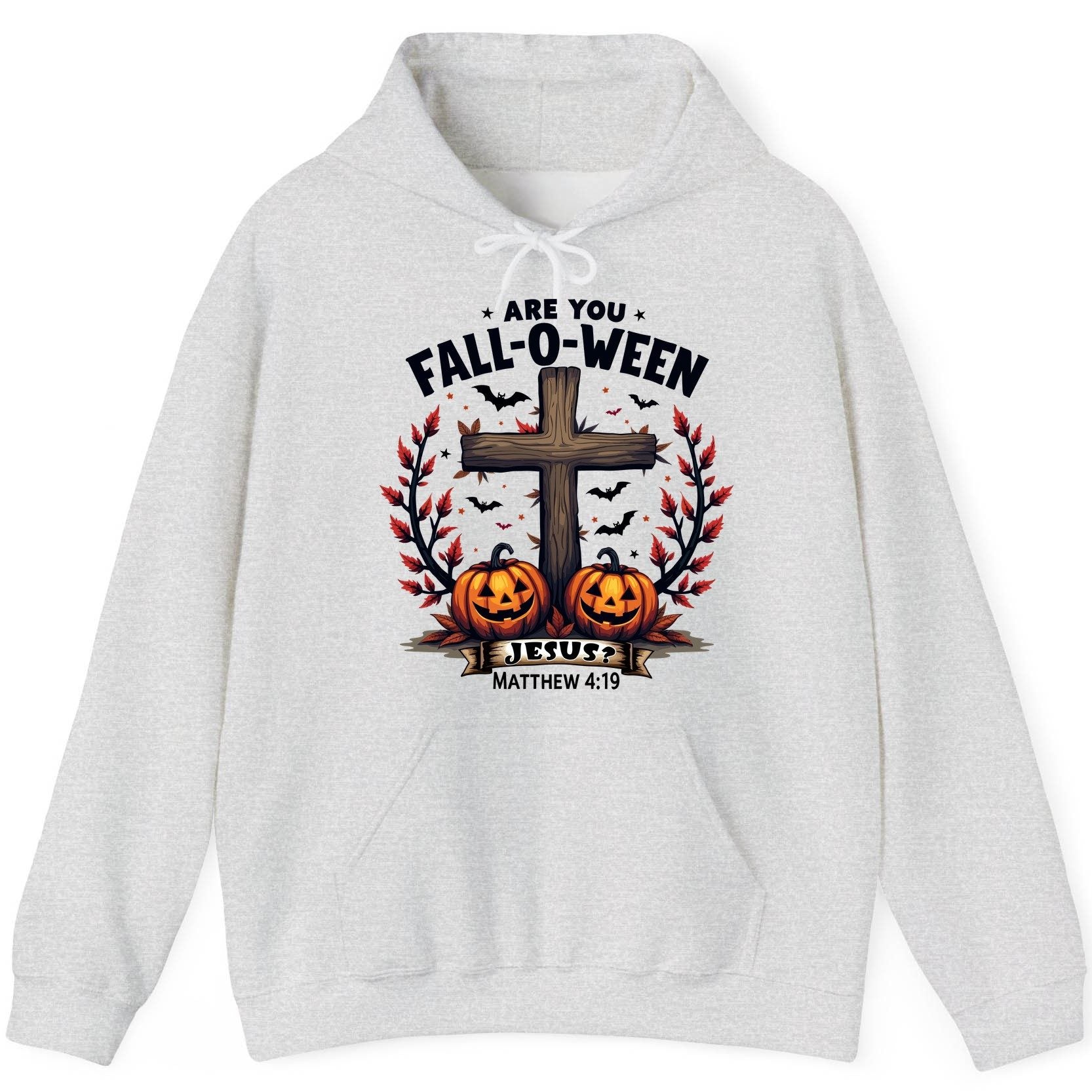 Are You Fall-O-Ween Jesus? christian Halloween Hoodie Ash product mockup