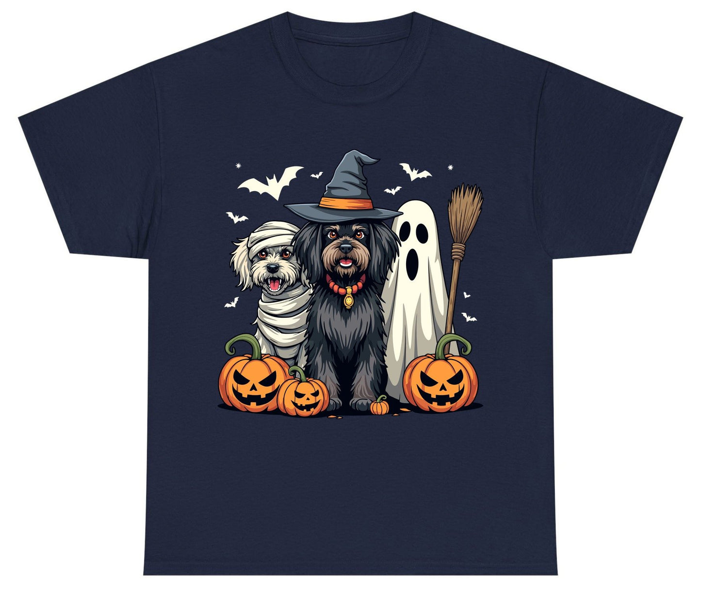 Halloween Dogs in Costumes Halloween dogs Youth T-Shirt Navy product mockup
