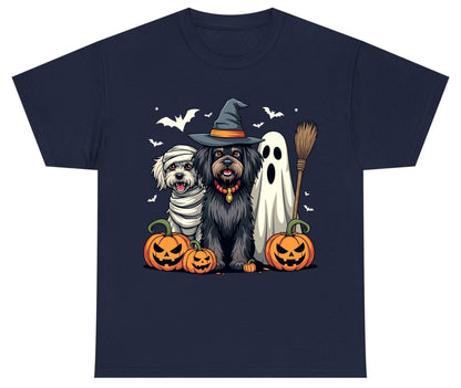 Halloween Dogs in Costumes Halloween dogs Youth T-Shirt Navy product mockup