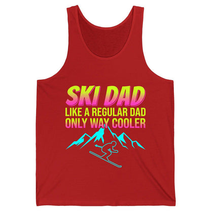 Ski Dad Like a Regular Dad Only Way Cooler skiing Tank Top Red product mockup