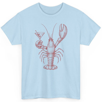 Vintage Lobster Martini lobster T-Shirt Light Blue product mockup