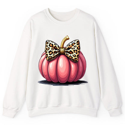 Pink Leopard Pumpkin pink pumpkin Sweatshirt White product mockup