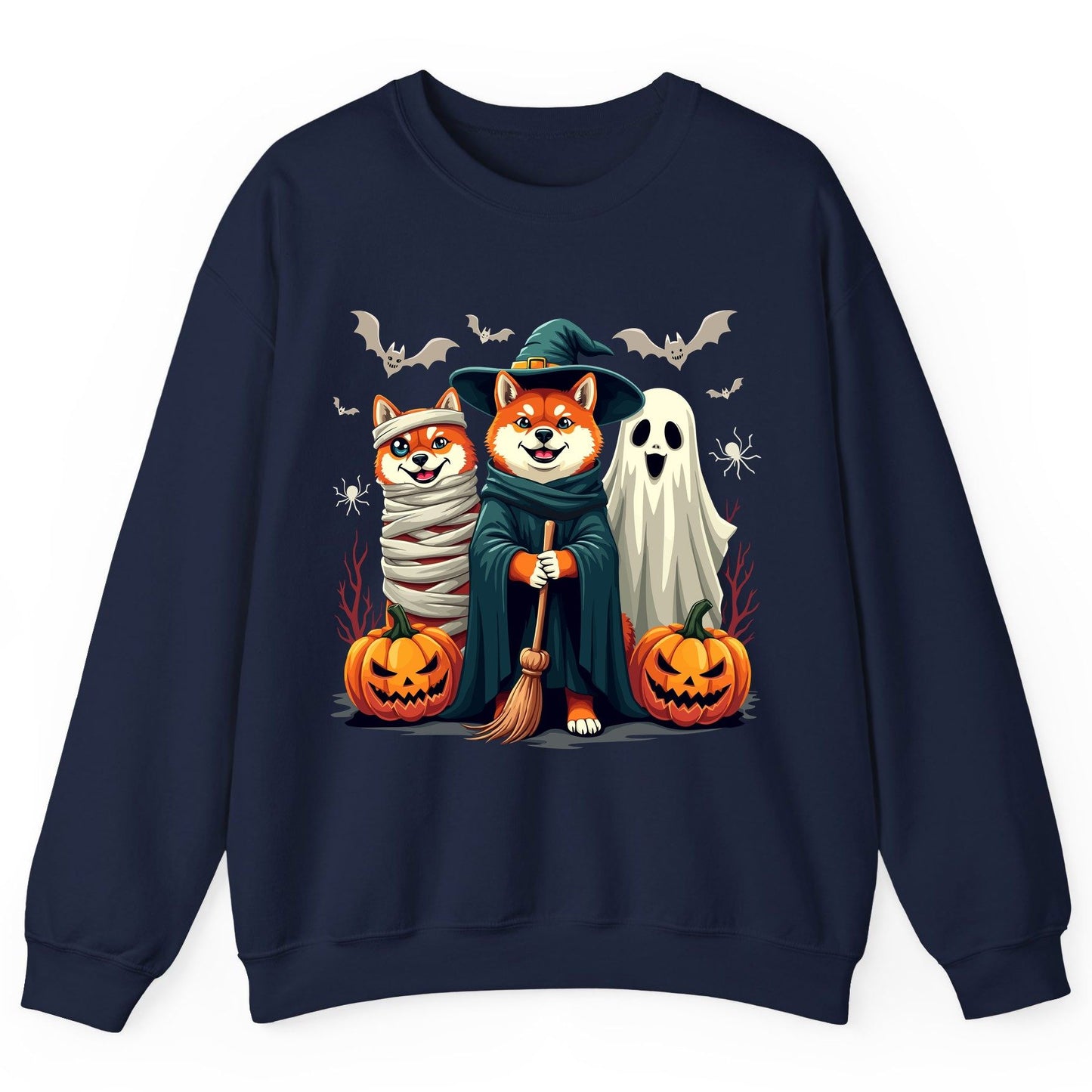 Shiba Inu Halloween Costumes shiba inu Sweatshirt Navy product mockup