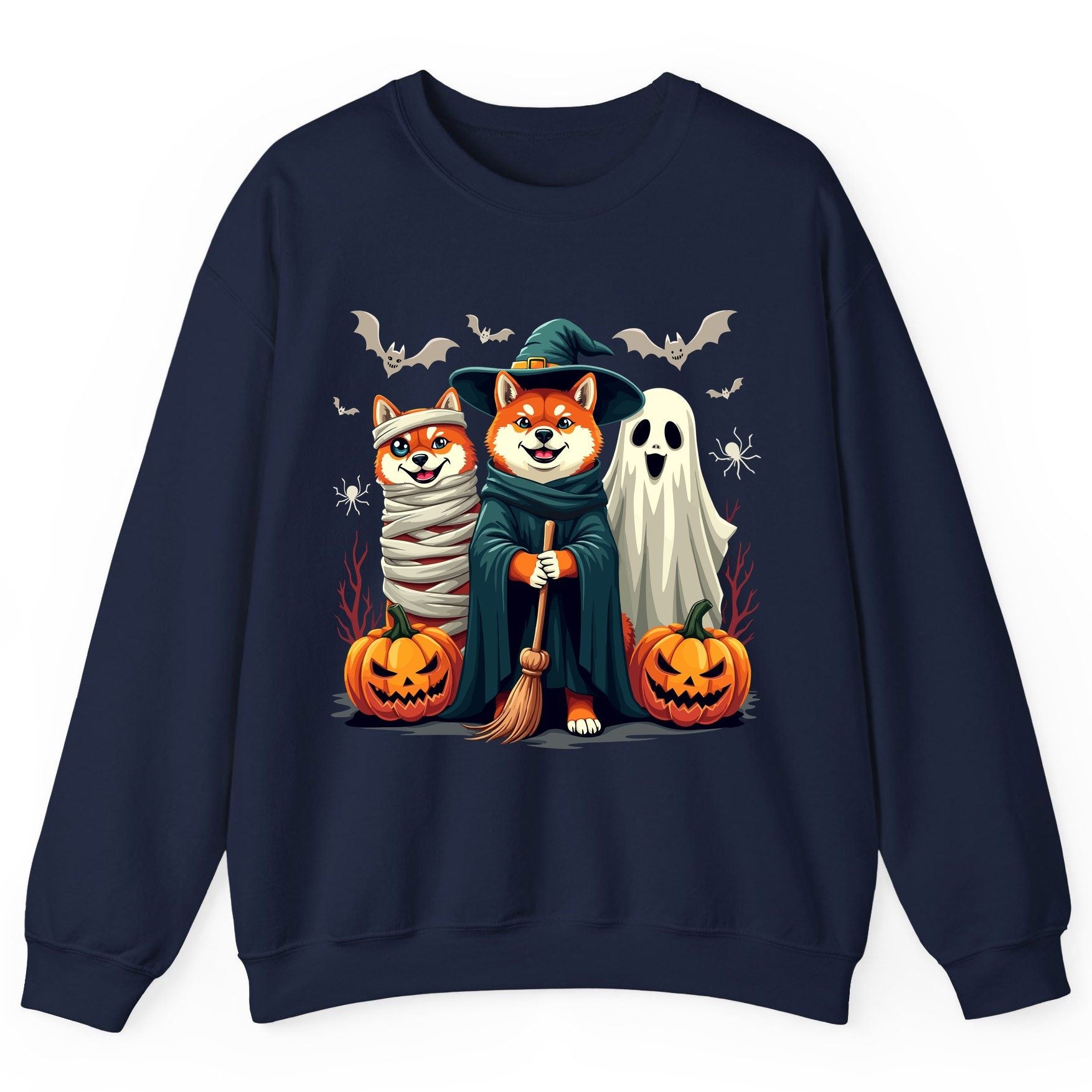 Shiba Inu Halloween Costumes shiba inu Sweatshirt Navy product mockup