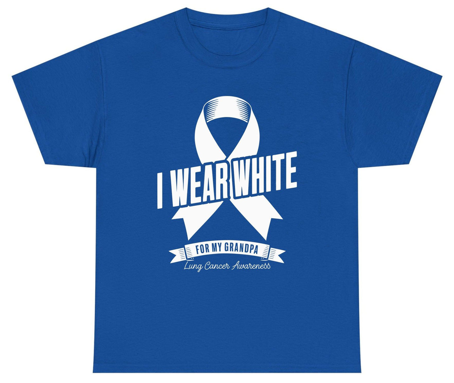 I Wear White for My Grandpa lung cancer awareness Youth T-Shirt Royal product mockup