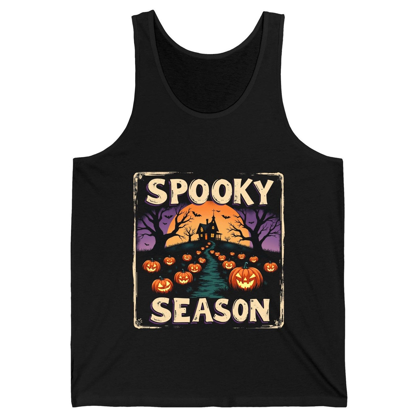 Spooky Season Halloween Tank Top Black product mockup