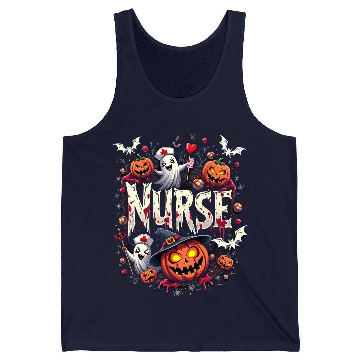 Nurse Halloween nurse Tank Top Navy product mockup