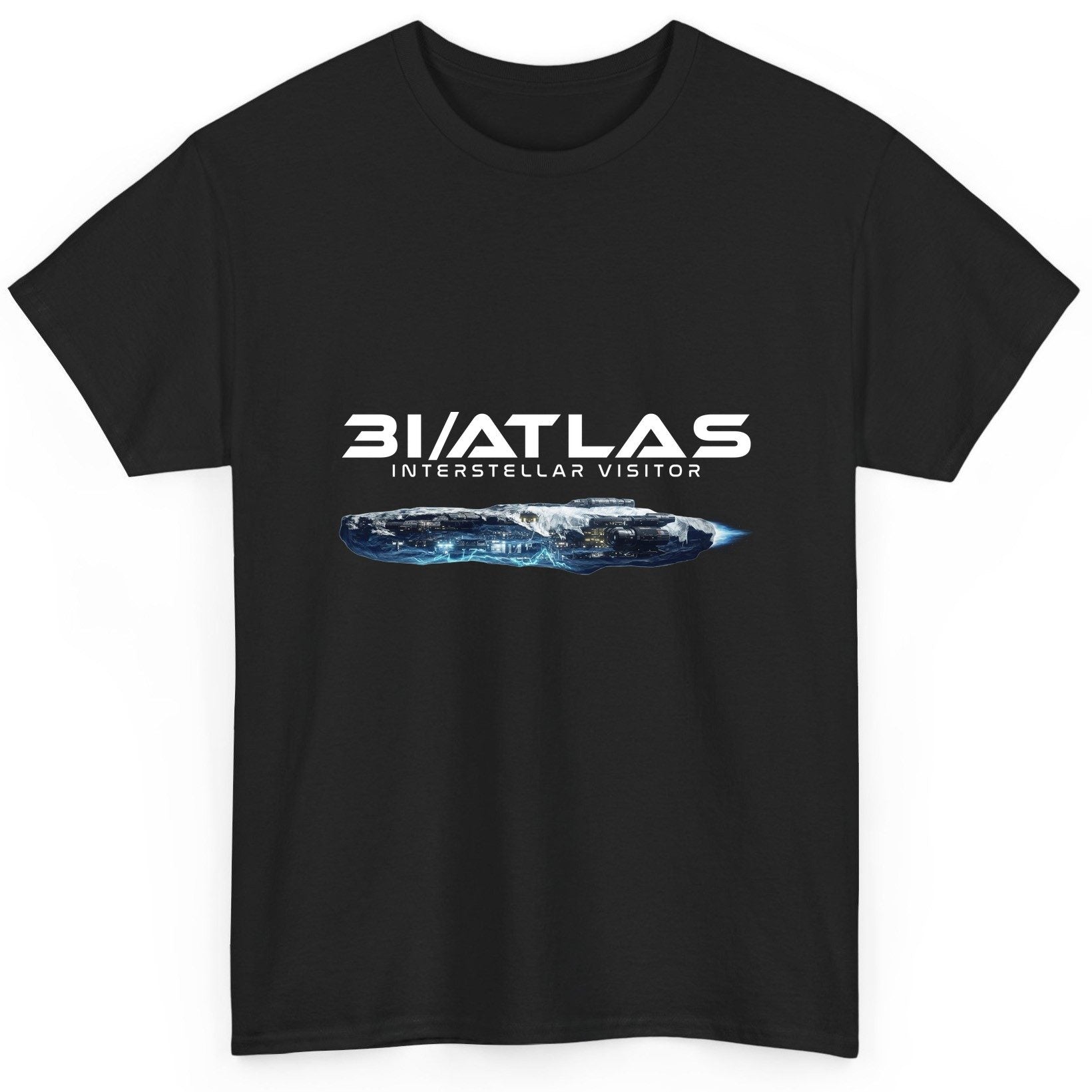 31 Atlas Interstellar Visitor sci-fi spaceship T-Shirt Black product mockup
