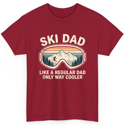 Ski Dad Like a Regular Dad Only Way Cooler skiing T-Shirt Cardinal Red product mockup