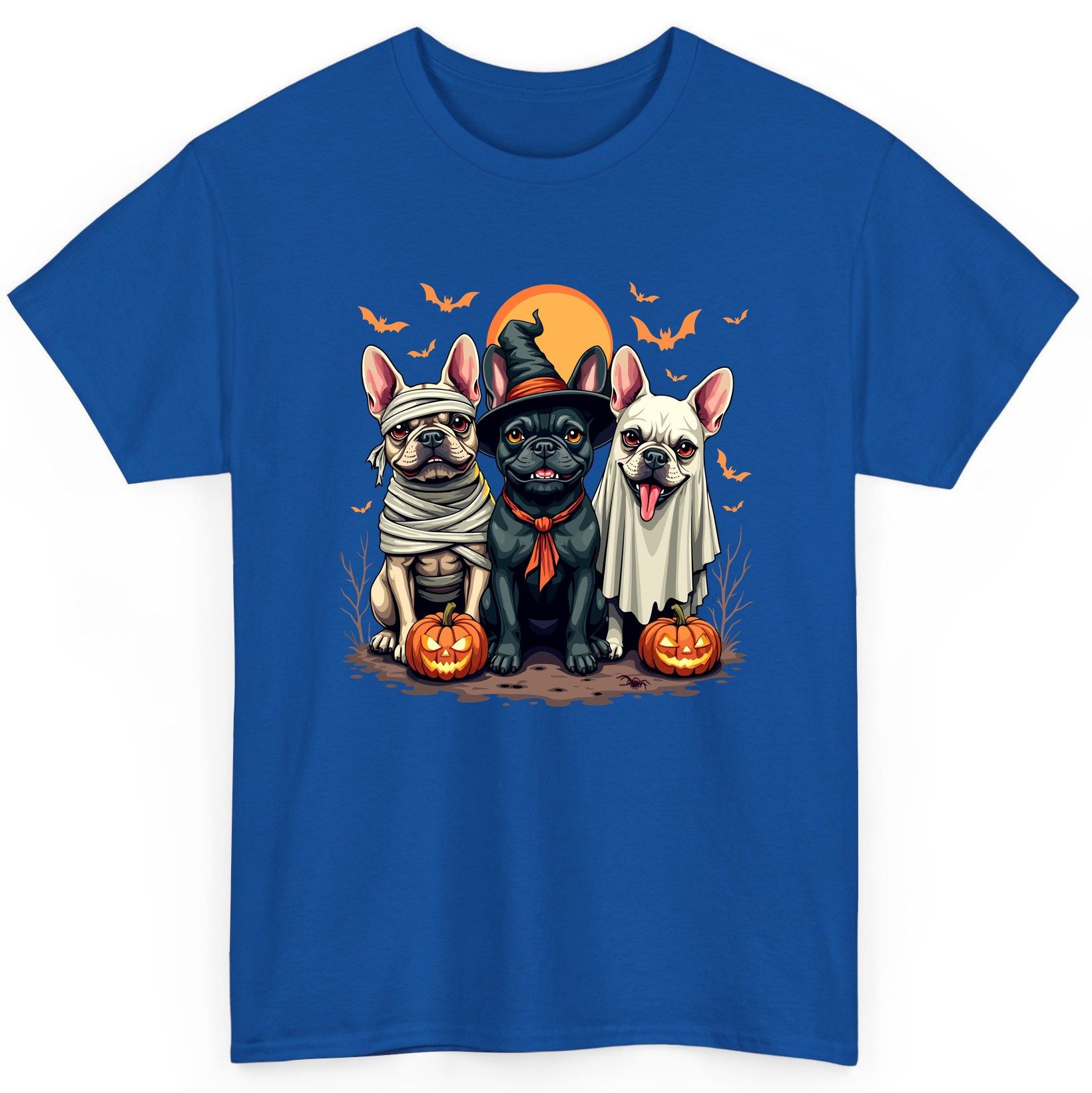 Halloween French Bulldogs Costumes french bulldogs T-Shirt Royal product mockup