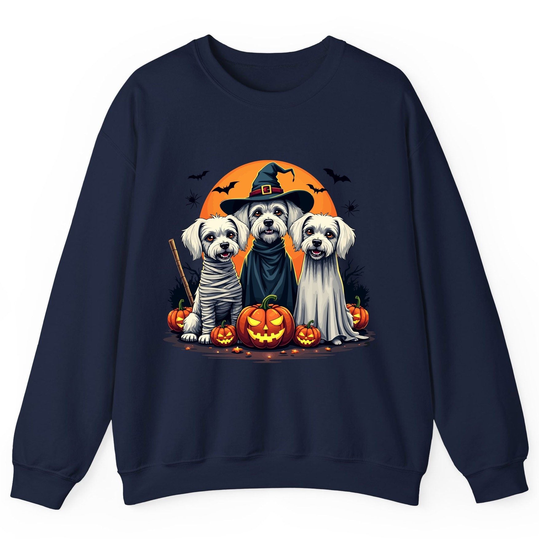 Halloween Dogs Costumes Halloween dogs Sweatshirt Navy product mockup