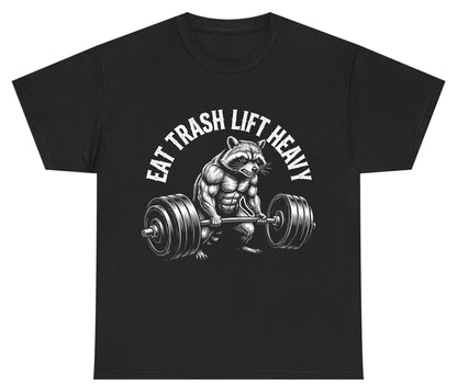 Eat Trash Lift Heavy raccoon Youth T-Shirt Black product mockup