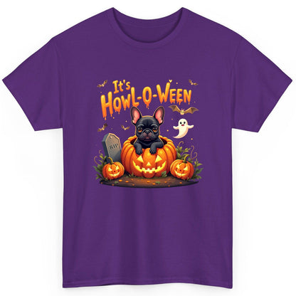 It's Howl-O-Ween french bulldog T-Shirt Purple product mockup