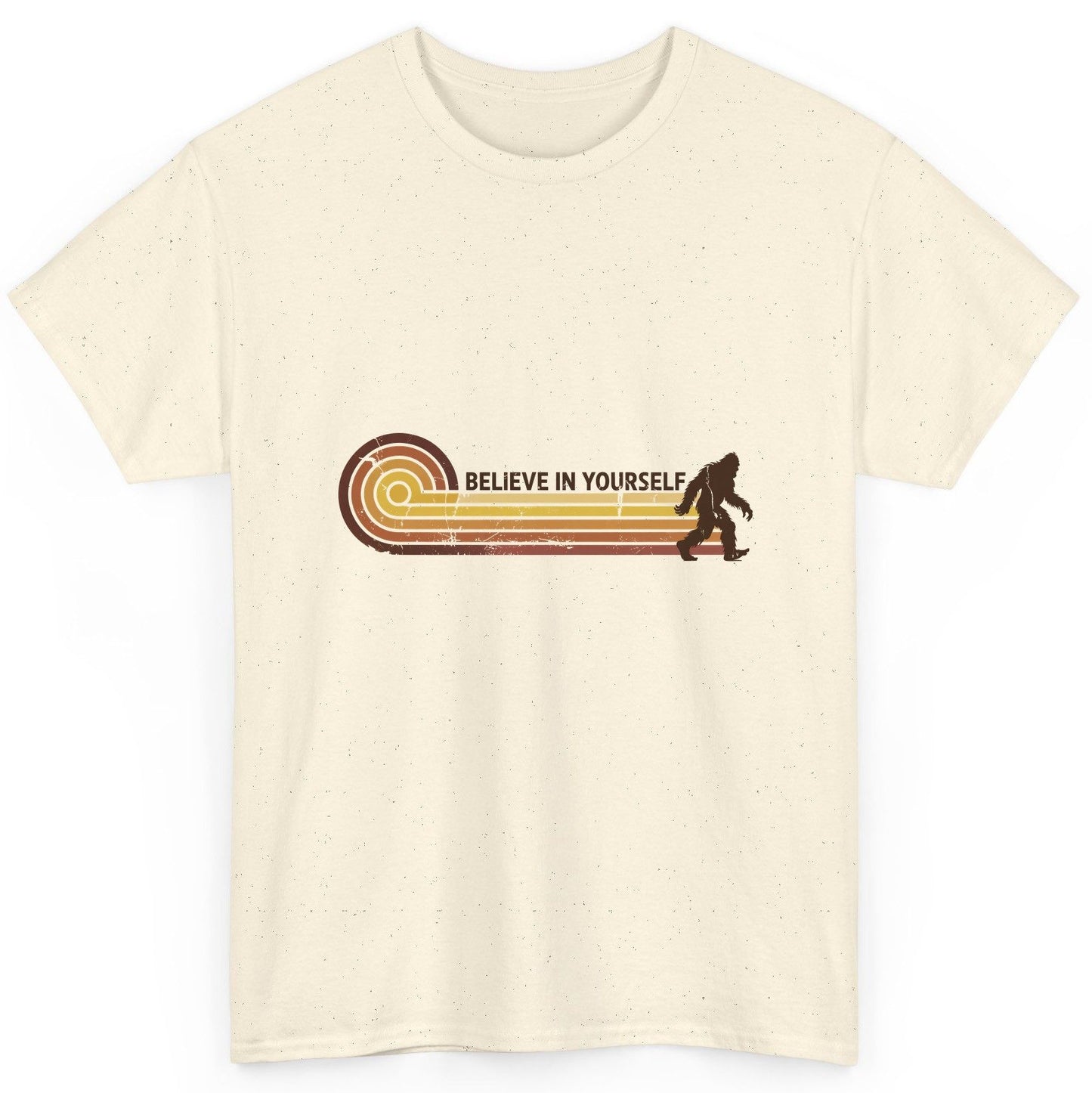 Believe in Yourself bigfoot T-Shirt Natural product mockup