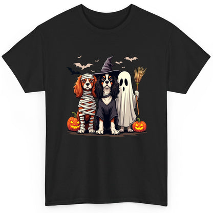 Cavalier Spaniel Halloween Dogs cavalier king charles spaniel T-Shirt Black product mockup
