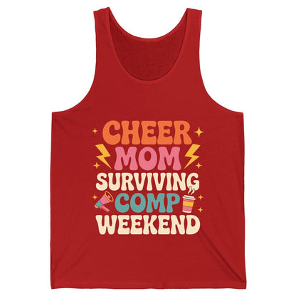 Cheer Mom Surviving Comp Weekend cheer mom Tank Top Red product mockup