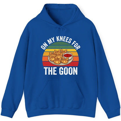 On My Knees for the Goon crab rangoon Hoodie Royal product mockup