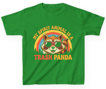 My Spirit Animal Is a Trash Panda raccoon Youth T-Shirt Irish Green product mockup