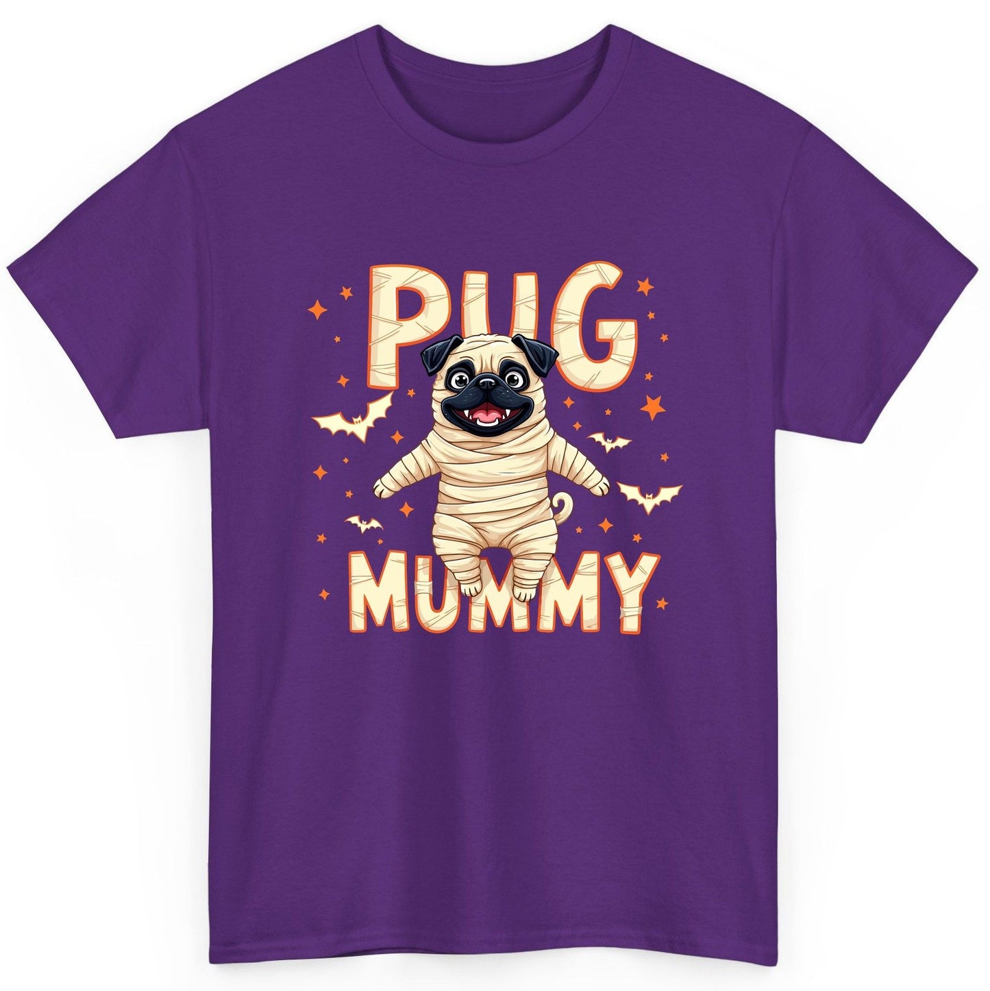 Pug Mummy pug T-Shirt Purple product mockup