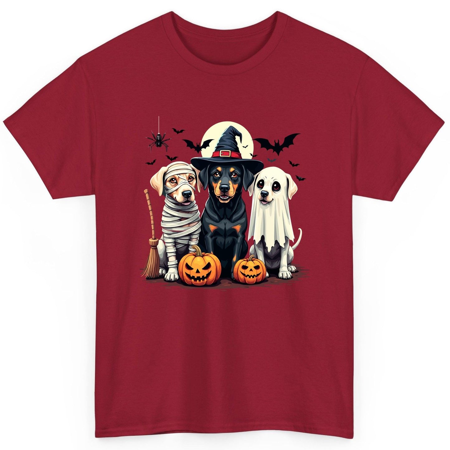 Halloween Dogs in Costumes dogs in Halloween costumes T-Shirt Cardinal Red product mockup