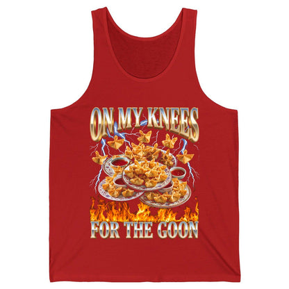 On My Knees for the Goon crab rangoon Tank Top Red product mockup