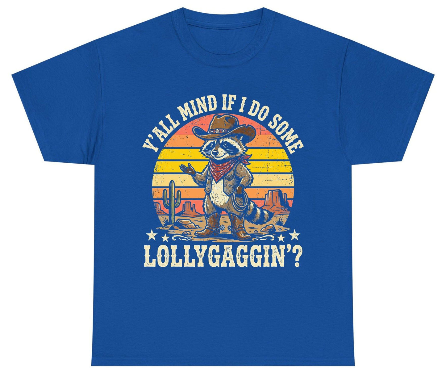 Y'ALL MIND IF I DO SOME Lollygaggin' Youth T-Shirt - product mockup - Royal