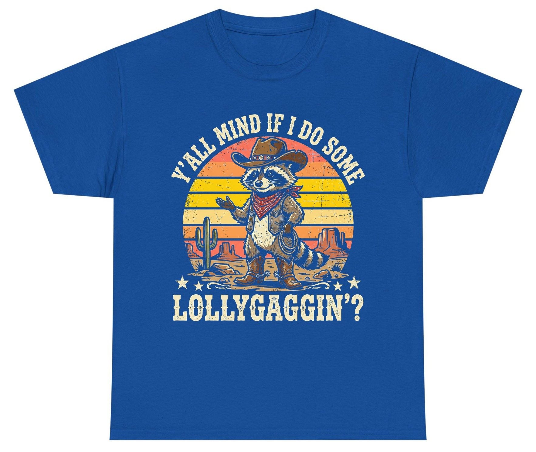 Y'ALL MIND IF I DO SOME Lollygaggin' Youth T-Shirt - product mockup - Royal