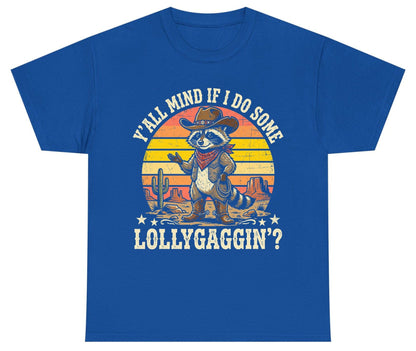 Y'ALL MIND IF I DO SOME Lollygaggin' Youth T-Shirt - product mockup - Royal